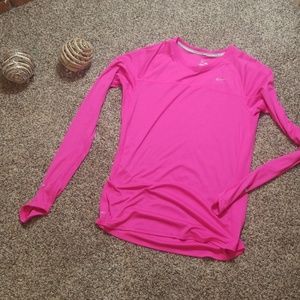 hot pink dri fit long sleeve